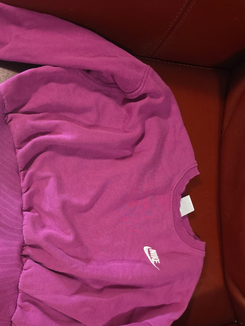Nike Pink Crewneck Sweatshirt with White Swoosh